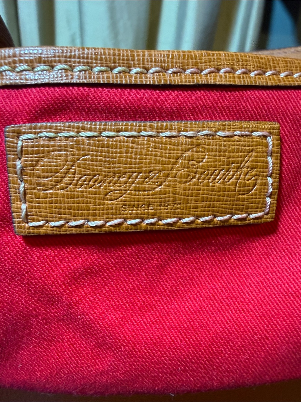 Dooney & Bourke Saffiano Leather Hobo Shoulder Bag - Cognac / Caramel (EUC) - Picture 7 of 14